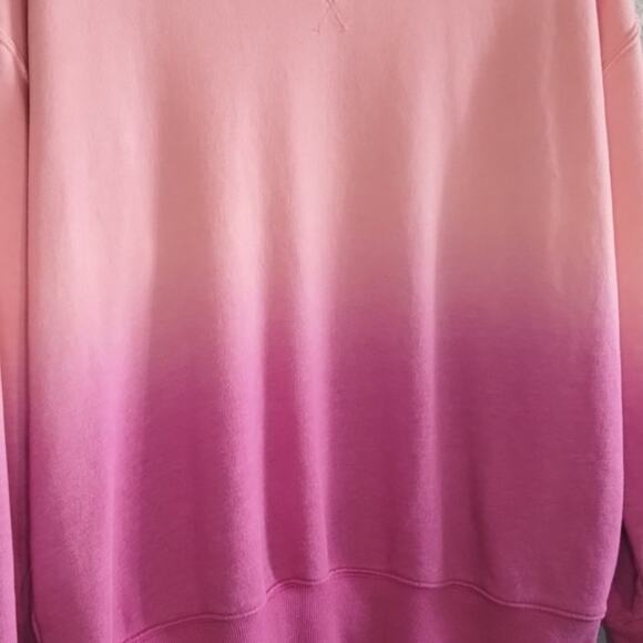 Lou & Grey Purple Pinky-Peach Dip Dye SOFT Pullover Sweatshirt S - Picture 3 of 15